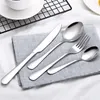 4 -stks/set vork lepel messen sets roestvrij staal western food lepel biefstuk mes service huis restaurant servies sets