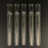 4inch Transparent Glass One Hitter Bat 100mm Steamroller Thick Clear Roll paper Tube Pipe Cigarette Filter Tip Holder Snuff Snorter Dugout