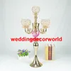 New style Rhinestone Candelabra Silver Gold Color Candle Holder Table Centerpiece Vase Stand Crystal Candlestick Wedding Decoration decor805