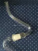 Adaptateur de crochet en J en verre épais - 14 mm 18,8 mm femelle style créatif crochets en J tuyau en verre pour pipes à eau en verre bong