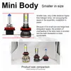 20 pares Mini 1 Auto Farol Lâmpada 9005 9006 H1 H4 H7 H11 Importado COB Chip 36W 12000LM Branco Alta Potência Carro LED Luz