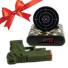 Other Clocks Accessories 1Set Gun Alarm Clock Shoot O039Clock Lock N Load Target Office Gadgets15691691