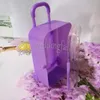 FREE SHIPPING 12PCS Purple Acrylic Mini Rolling Travel Suitcase Candy Box Baby Shower Wedding Favors Event Party Table Supplies Ideas