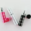 5ml Hot selling pump stitching Glass Perfume bottle Atomizer Anodized Aluminum Empty glass Travel Refillable Conrainer LX1760