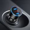 Car Charger 5V 2.1A LED Display Fast charger Dual Usb Phone Car-Charger 12-24V Cigarette Socket Lighter