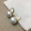 Nueva moda elegante pendientes de mujer joyería chapado en oro amarillo CZ pendientes de perlas para niñas mujeres para fiesta boda