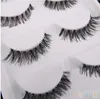 Moda 50 par/lote pestañas postizas cruzadas naturales negras maquillaje largo suave extensión de pestañas postizas herramientas de belleza maquiagem 5K8W