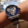 New Marine Mega Yacht 6319-305 Tourbillon Automatic Mens Watch Blue Dial Steel Case Blue Rubber Strap Gents Watches Hello_Watch 6 Color