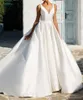 New Fashion A Line Abiti da sposa in pizzo con perline senza spalline Illusion Back robe de mariee vestido de noiva casamento Vestidos De Noiva