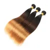 Capelli vergini brasiliani diritti capelli umani ombre intere 1B430 doppie trame 3 pacchi estensioni dei capelli 1B 4 309989957