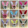 Children Long Rabbit Ear Plush Hair Hoop Candy Colors Sequins Kid Sticks Boy Girls Easter Gifts Cosplay Headwear Props8050442