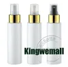 Free Shipping - 300pcs/lot 100ml White Perfume Bottle With Gold Clourse,100ml Mist Sprayer Bottle,100ml Perfume Atomizer