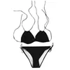 Nowy luźny damski stały kolor push up wyściełany plus rozmiar bikini zestaw kostium kąpielowy kąpielowy swimwear o dużej rozmiarze