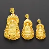 Vintage 18K Yellow Gold Filled Buddha Pendant Buddhist Beliefs Necklace For Womens Mens Classic Jewelry