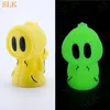 Lysande stil Cool Ghost Mold Smoking Pipe Hookah Tobacco Tube 420 Smoke Bongs Creative Silicone Dad Rig with Dad Tool och Flower Bowl