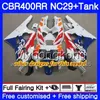 Zestaw do Honda Blue Flames CBR 400RR CBR400RR 1994 1995 1996 1997 1998 1999 268HM.48 NC29 CBR 400 RR NC23 CBR400 RR 94 95 96 97 98 Owalnia