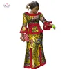 2019 Novo Africano Solto Kanga Vestidos para Mulheres Dashiki Tradicional 100 Algodão Top Saia Conjunto de 3 peças roupas WY2718