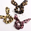 Włosy Scrunchie Zespoły Streamer Akcesoria Kobiety Dziewczyna Ponytail Holder Elastyczne Scrunchies Ropes Leopard Head Scarf Hair Krawaty 20 SZTUK F307F