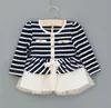 2-6年の女の子の赤ちゃんチュチュストライプレストレス子供長袖ストライプのドレス子供のスカートシャツのドレスブランドの服