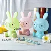 Cute Baby Bedroom Lamp Rabbit Night Light Led Night Lamp Regalo di Natale Comodino Decor Kids Glasses Conigli luci