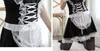 Women's Anime Cosplay Apron Sexy Dresses Maid Fancy Dress Lace Costume Clubwear Ruffle Lingerie sling dress Set uniform temptation black