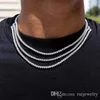 Hip Hop 2019 Gouden Ketting 1 Rij 5mm Ronde Cut Tennis Ketting Ketting 18 inch -24 Inch-28 inch Heren Punk Iced Out CZ CHINK Ketting