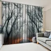 Tenda 3D Personalizzata Paesaggio Foresta Semplice E Sognante Tende Oscuranti Belle E Pratiche Nella Camera Da Letto Del Soggiorno