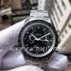 Ny OM Factory Luxury Cal 1863 Manual Mechanical 42mm Professional Chronograph 311 30 42 30 01 006 Rostfritt stålband Wristwat292J