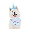 Pets Dog Headwear Accessory Cat Dog Birthday Hat Scarf For Pet Dog Cat Puppy Party Costumes Accessory Cute Hat 1Set=2pcs