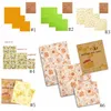 Mat Bees Wrap Cling Film Recyclable Bee Wax Food Preservation Cloth Beeswax Reusable Food Wraps Fruit Savers DHL