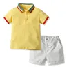 Boy designer Clothing Set Summer baby boys Clothes Suit Shorts Sleeve Tops+Shorts 2PCS Outfits Children Casual Tracksuit boutiques clothing