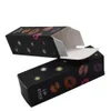 Siyah 2.5 * 2.5 * 8.5cm Boş Kraft Kağıt Ruj Kutu Kutu Düğün Dekorasyon Craft Kağıt DIY Hediye Ruj Ambalaj Kutuları 50pcs / lot