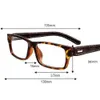 Wholesale-MINCL / GIMMAXスクエアフレームメガネビンテージブラックレザー眼鏡フランパプレーンガラス眼鏡