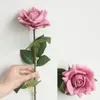 5pcs / lot real touch rose en plastique simulation fabricants de fleurs décoration de la maison décoration de mariage route plomb rose fleur mur fausse fleur