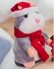 Giocattolo educativo Natale Regali per bambini Criceto parlante Topo Animali di peluche Bambole Parlare Parlare Suono Registrare Criceto Farcito Giocattoli 15 cm CZYQ6329