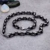 5mm 6mm 8mm Czarny / Srebrny Ton 316 Ze Stali Nierdzewnej Bizantyjskiej Box Link Naszyjnik Bransoletka Zestaw Mężczyźni Chain Heavy Metal Punk Jewelry