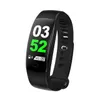 F64HR Blood Oxygen Monitor Smart Armband Blood Pressure Smart Watch Hevert Monitor Fitness Tracker Smart Wristwatch för Andro1908184