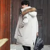 Winter thickened knee down jacket men's coat plus long winter clothes trend fur collar big jacket tooling