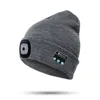 New Winter LED Beanies With Bluetooth Warm Hats Bluetooth LED Hat Wireless Smart Cap Headset Headphone Speaker led hat light7651617