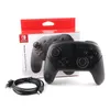 Joysticks bluetooth controle remoto sem fio pro gamepad joystick para nintendo switch pro console preto com logotipo