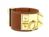 Neueste Armbänder Vier Nieten Breite Leder Armbänder Frauen Männer Gold Silber CDC Punk Breite 3 8 cm Armband Edlen Schmuck2887