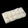 Box 500 Acrylic False Nail Tips Clear White Natural Color French Nail Full Cover Half Tips Ultra Flexible Size 10size Fake Artificial Nails