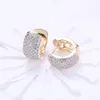 Luxury Designed Earring Single Row Romantic Champagne Gold Mosaic Zircon CliponScrew Back Earring Accessories Birthday Prom Gift548446006