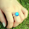 Nieuwe Mode Womens Gift Kleur Verandering Emotie Voelen Verwisselbare Metalen Ring Temperatuur Controle Mood Ring MJ-RS036