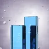 Elektroplätering Spegel Flip Standfodral för OnePlus 7T Pro OnePlus Nord 8 Pro 6T 6 Google Pixel 4A LG Q60 G8 V50