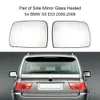 Бесплатная доставка пара бокового зеркала стекла с подогревом 51167039598 для BMW X5 E53 2000-2006