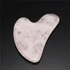 Natural Rose Quartz Gua Sha Board Pink Jade Stone Body Facial Eye Scraping Plate Acupuncture Massage Relaxation Health Care C18122801