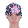 Women Swimming Cap Long Hair Printed Polyester Flexible Elastic Swim Hat2486585