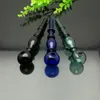 Colour three-wheel double-bubble straight smoke pot Glass Bongs Smoking Pipe Water Rig Glass Bowls Oil Burner