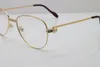 Lunettes de vue en gros-Gold Frame Designer Round Metal Lunettes de vue unisexe Carter 1156479 Lunettes de vue vintage originales en or